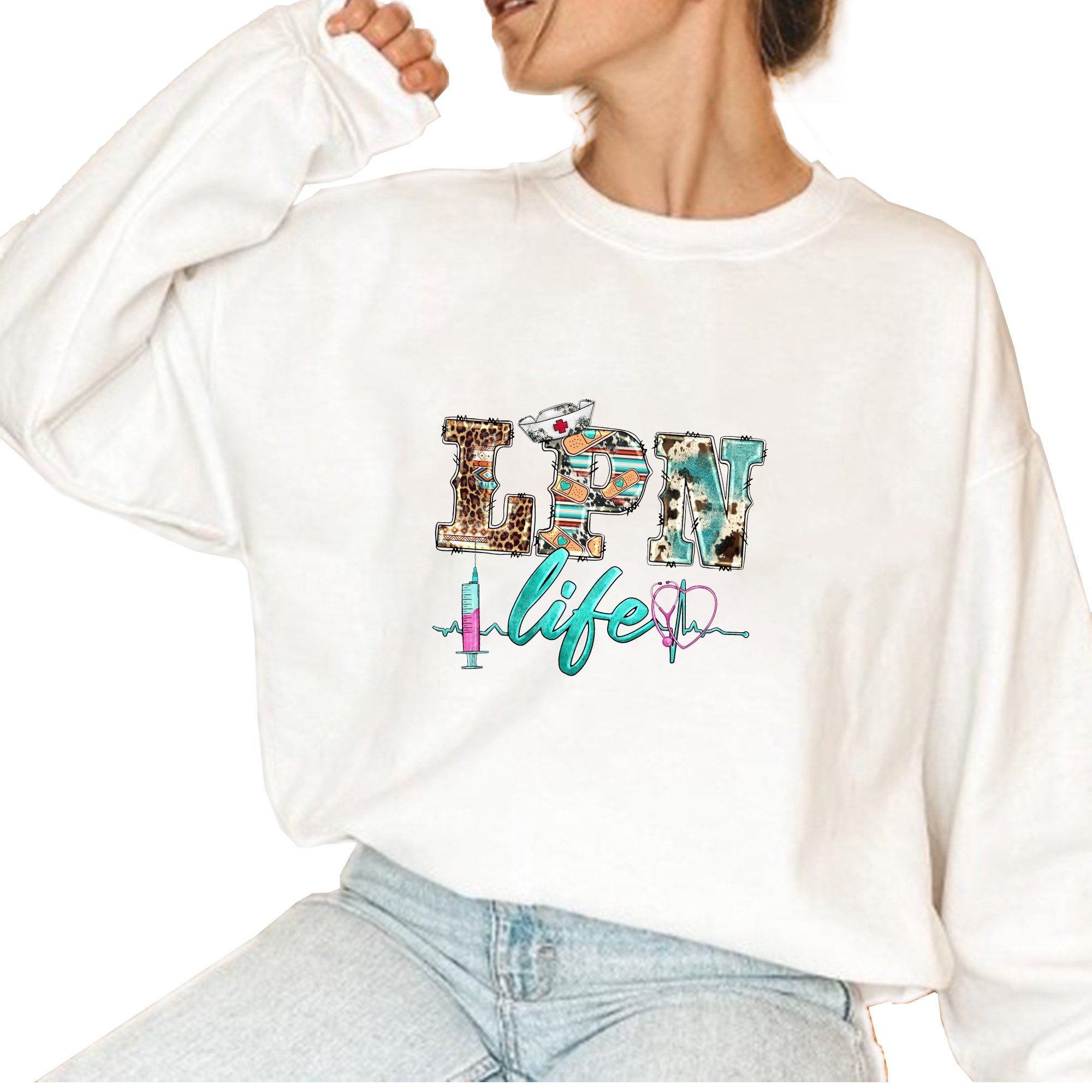 dtf transfers designs ready to press nurse Life heat transfer screen printing dtf iron on transfer for clothes