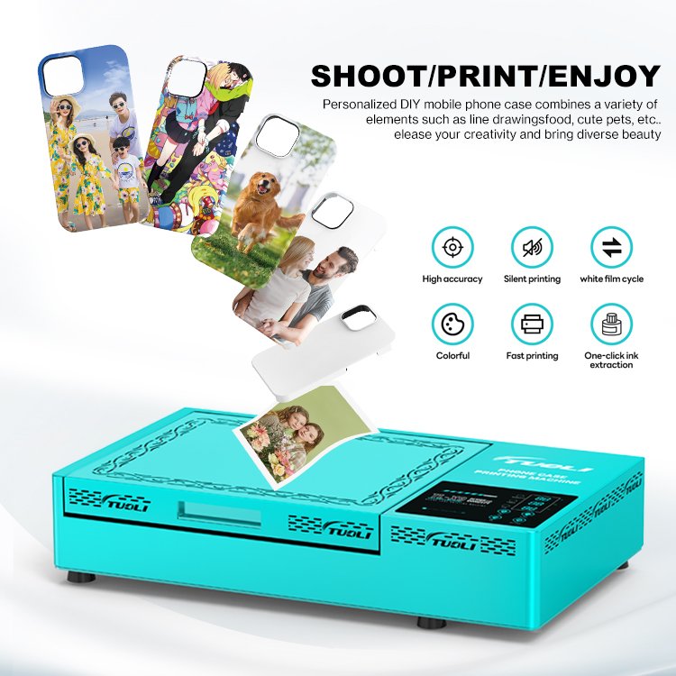 TuoLi Manufacturer 3D Sublimation Diy Mobile Cover Heat Thermal Transfer Printing Machine Custom Design Phone Case Printer
