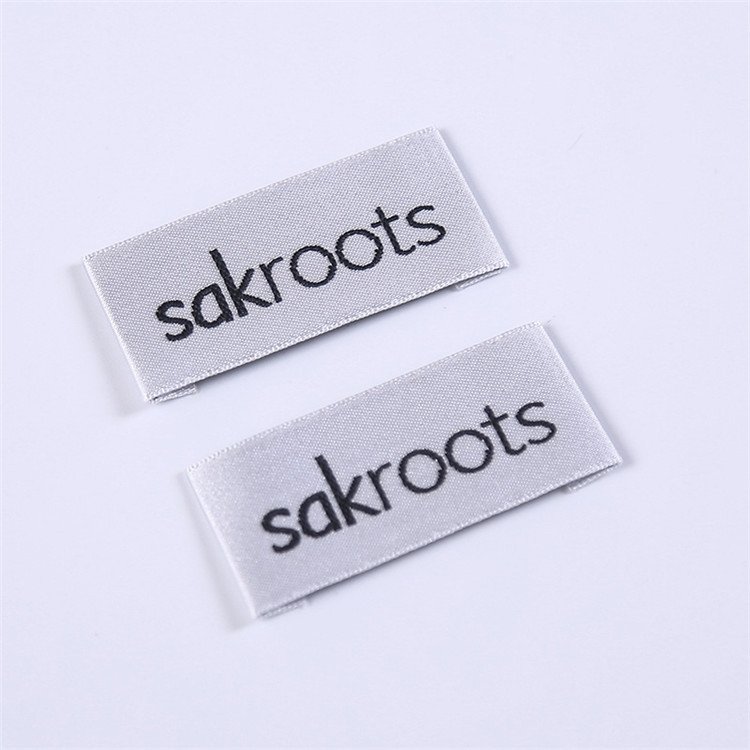 Own Logo High-end silk soft ribbon label For Home Textile clothing tags labels woven garment label