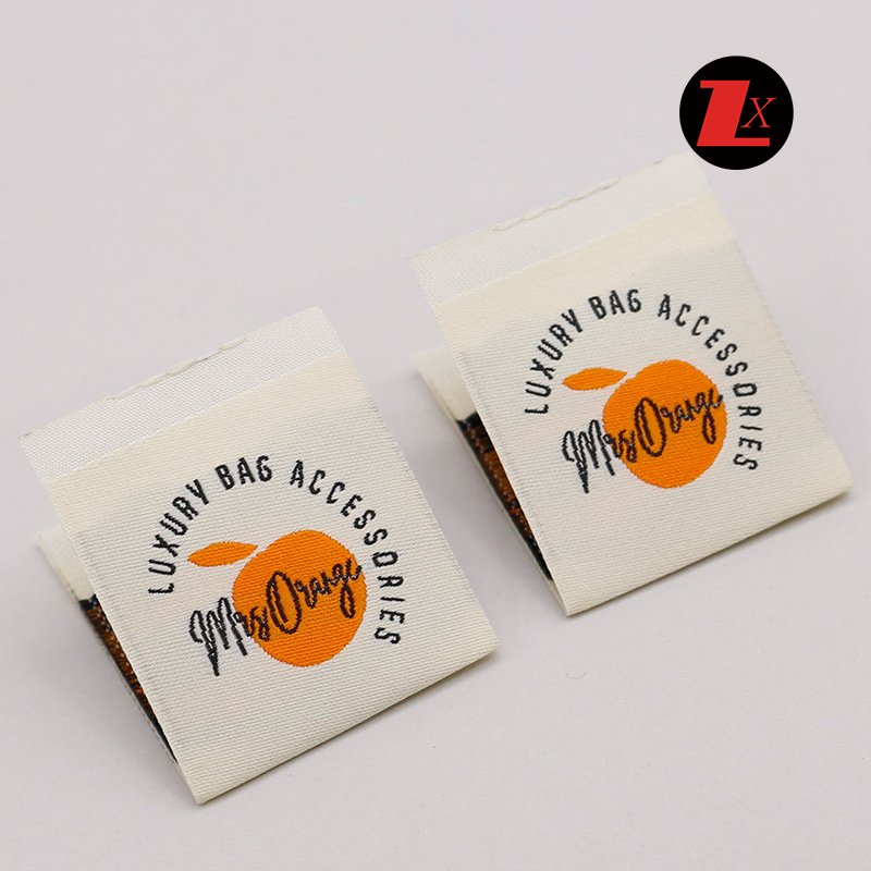 Own Logo High-end silk soft ribbon label For Home Textile clothing tags labels woven garment label