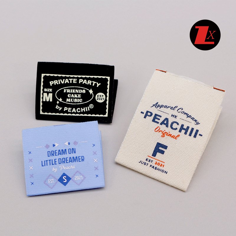 Own Logo High-end silk soft ribbon label For Home Textile clothing tags labels woven garment label