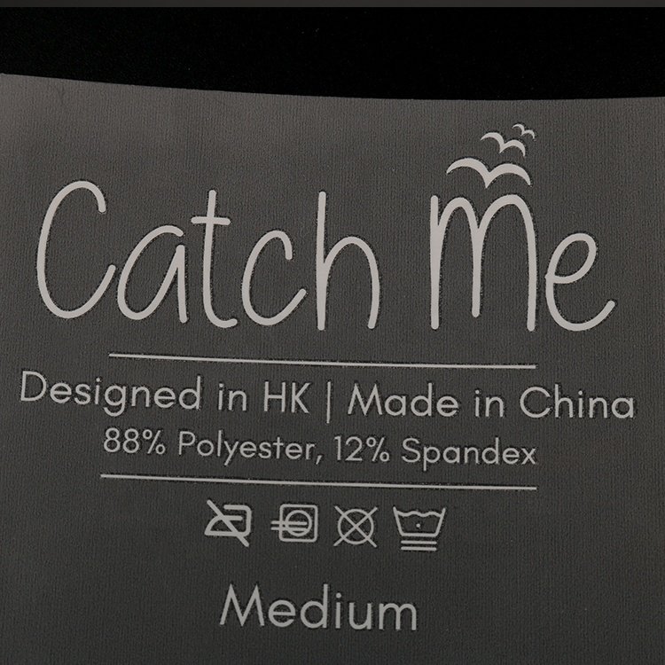 OEM Design Custom Printing Washing Instruction Heat Transfer Care Size Labels for Cotton Garments