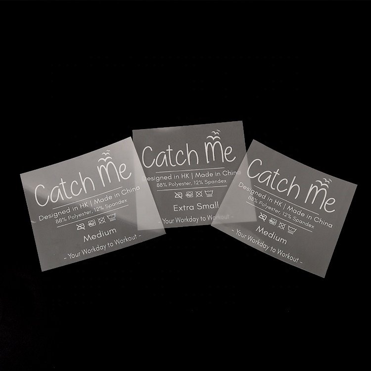 OEM Design Custom Printing Washing Instruction Heat Transfer Care Size Labels for Cotton Garments