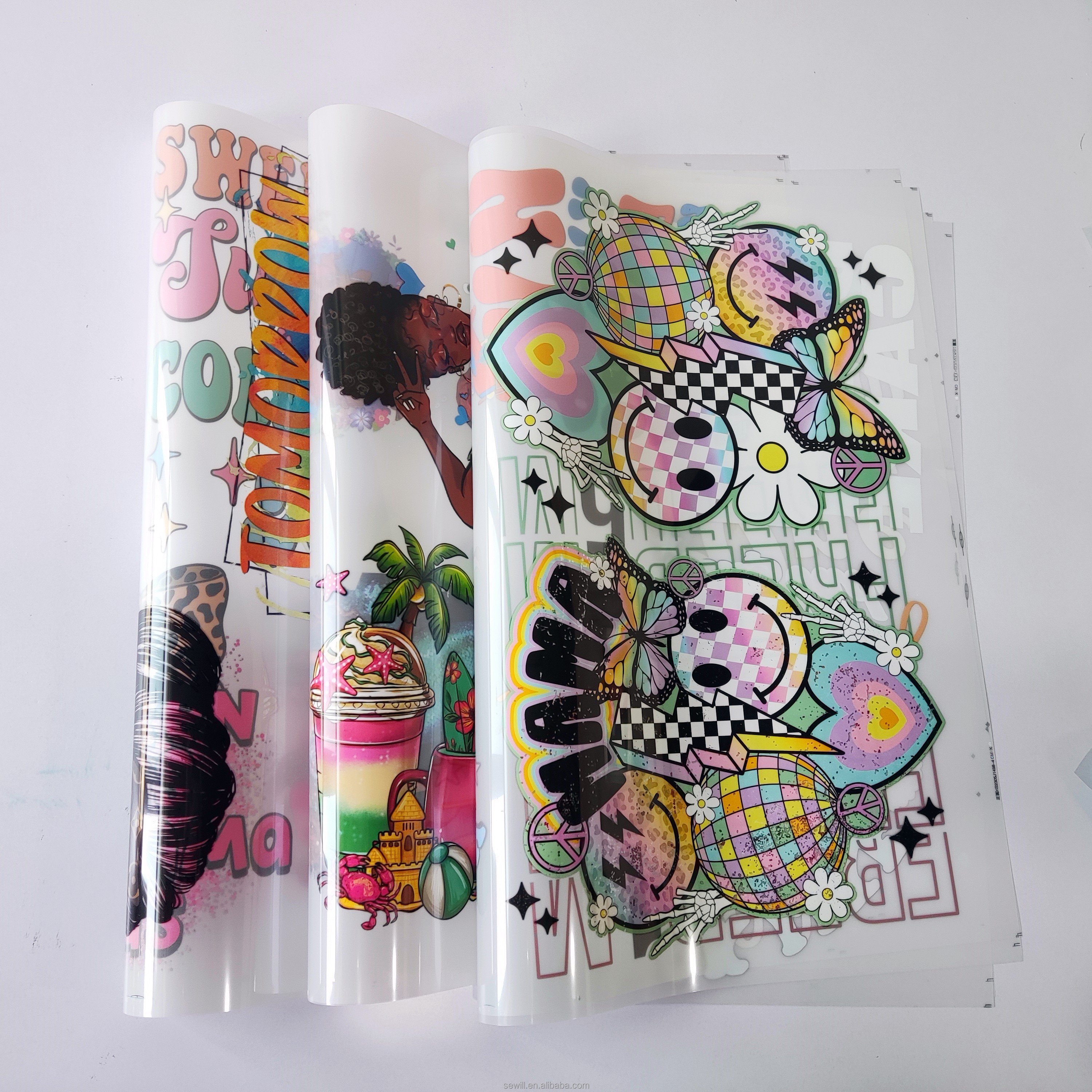 2023Custom design dtf iron on t-shirt dft transfers heat press printing transfer t shirt vinyl sticker dtf transfers for tshirts