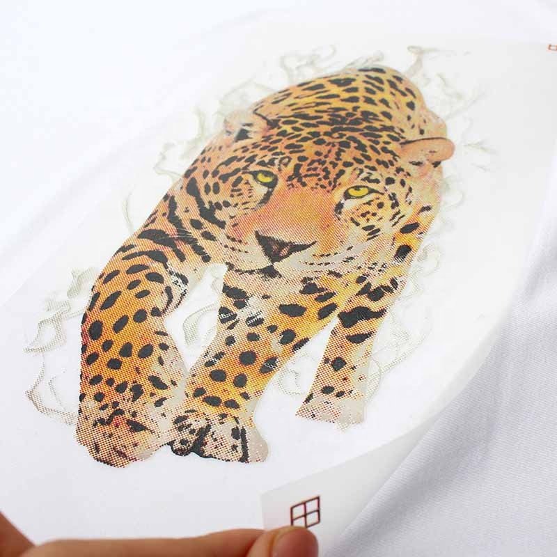 New Design Custom Discolorable Tiger Logo Plastisol Heat Transfers Printing Press Clothing Label for T-shirt