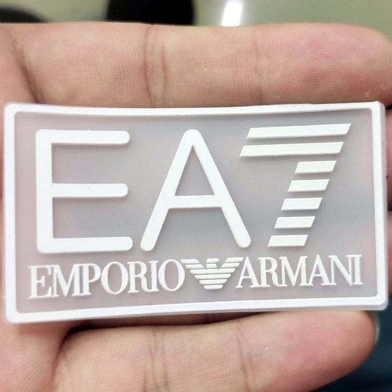 wholesale silicone rubber high density 3d print tag screen printing embossing logo for tshirt