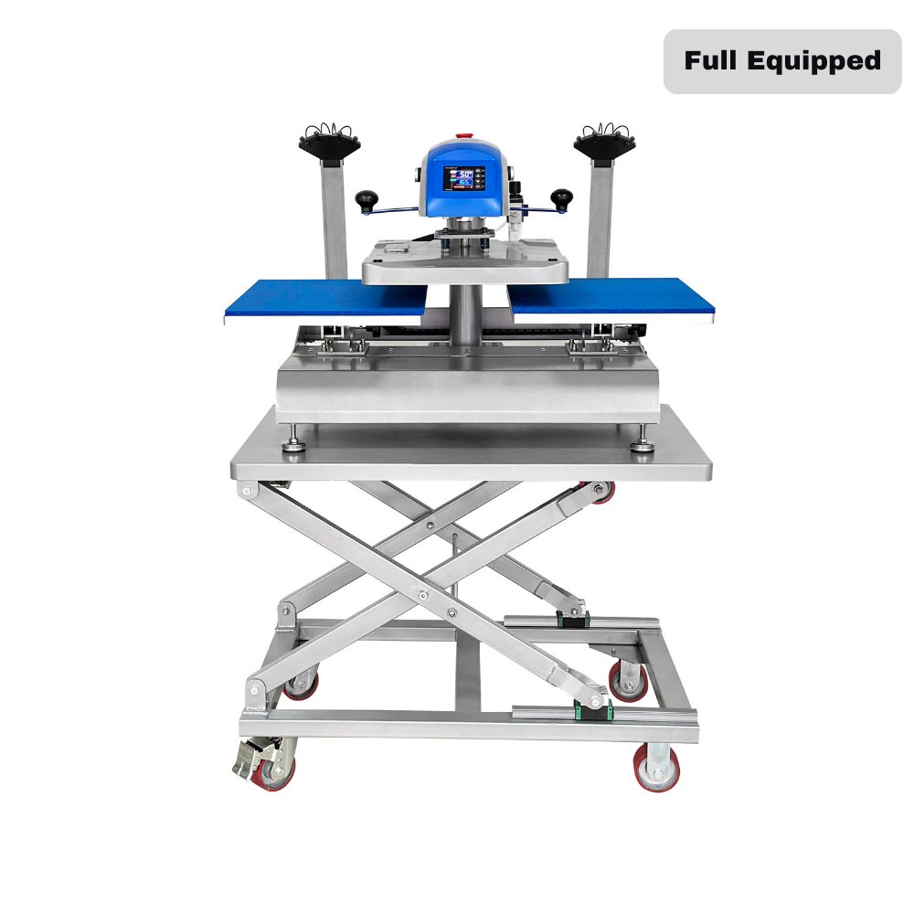 40x50 Pneumatic Double Head Automatic Sublimation Heat Transfer Printer Machine For T-shirt