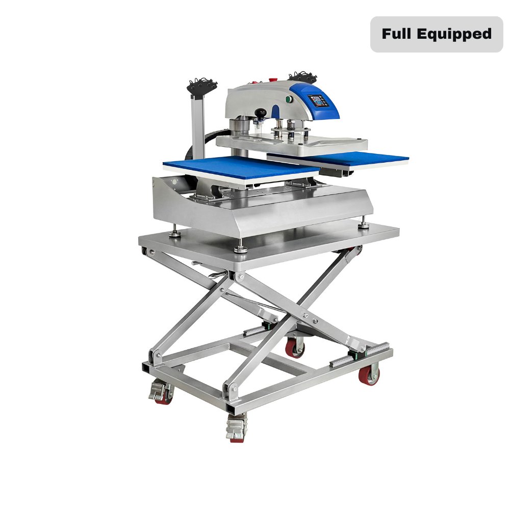 40x50 Pneumatic Double Head Automatic Sublimation Heat Transfer Printer Machine For T-shirt
