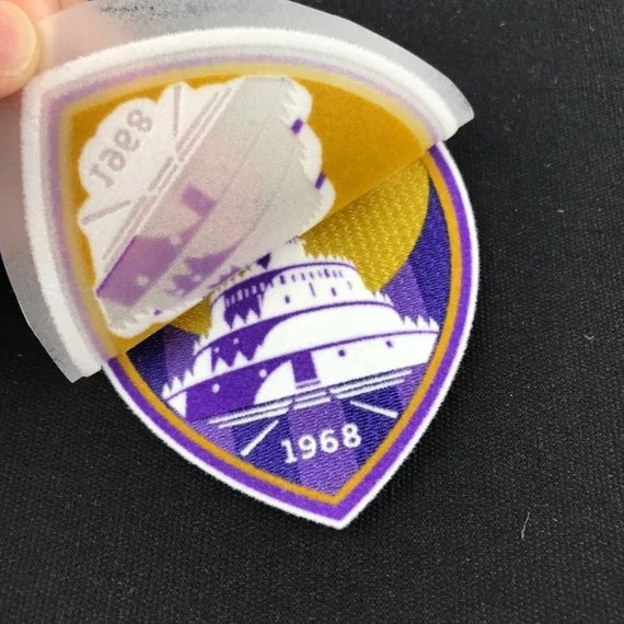 Personalized Design Heat Transfer Printing Custom Football Team Club Logo 3D Flocking Patch