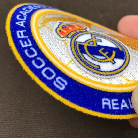 Personalized Design Heat Transfer Printing Custom Football Team Club Logo 3D Flocking Patch