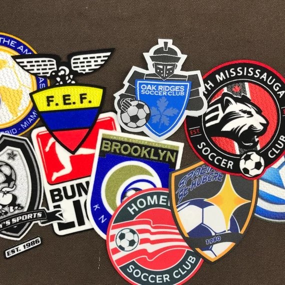 Personalized Design Heat Transfer Printing Custom Football Team Club Logo 3D Flocking Patch