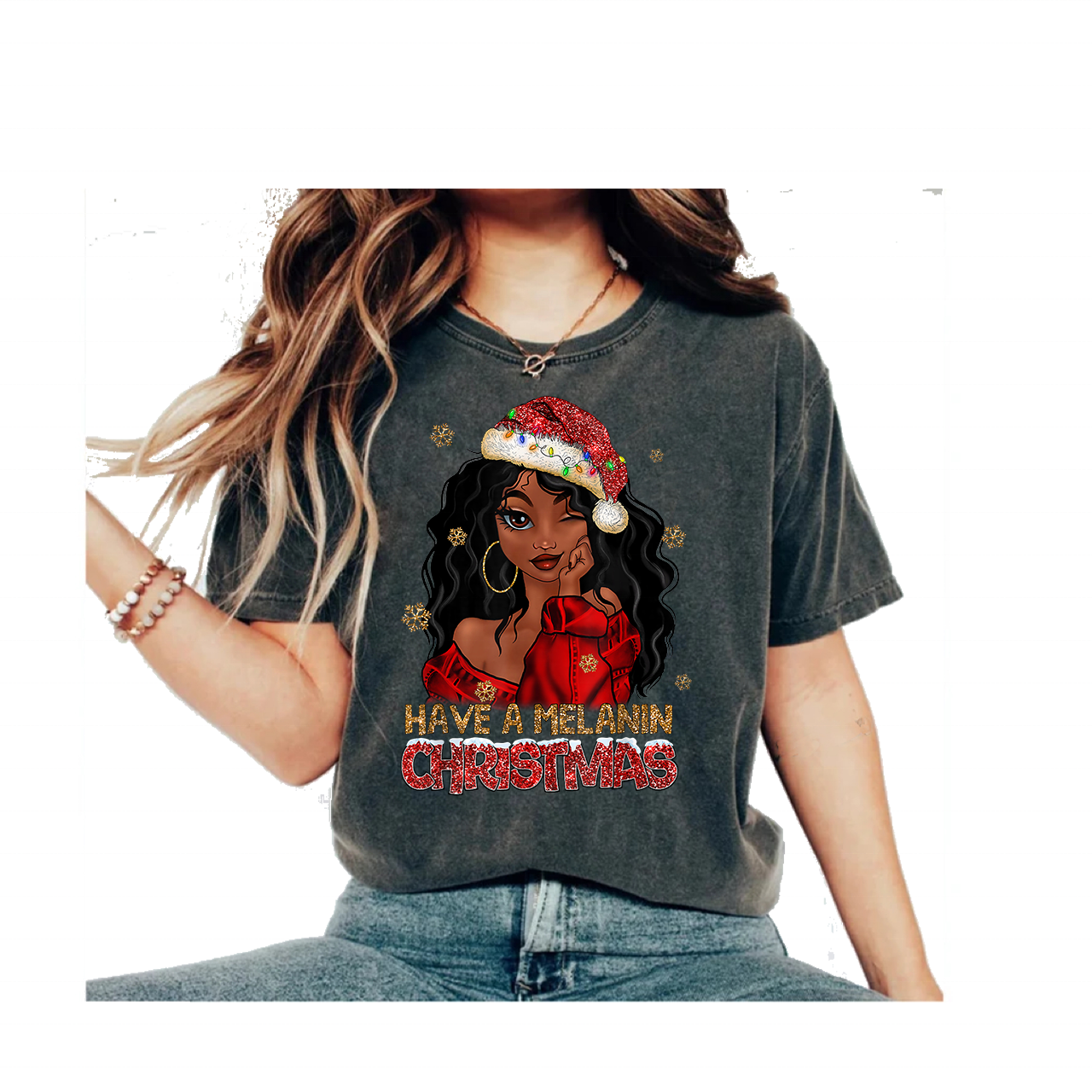 Wholesale Christmas waterproof custom printed labels good hand feeling dtf transfers printing for t shirt