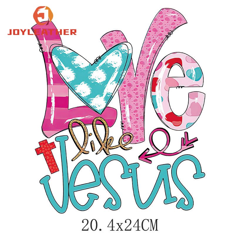 Colorful Letter LOVE Iron On Wholesale dtf Heat Transfer Valentine's Day Patch