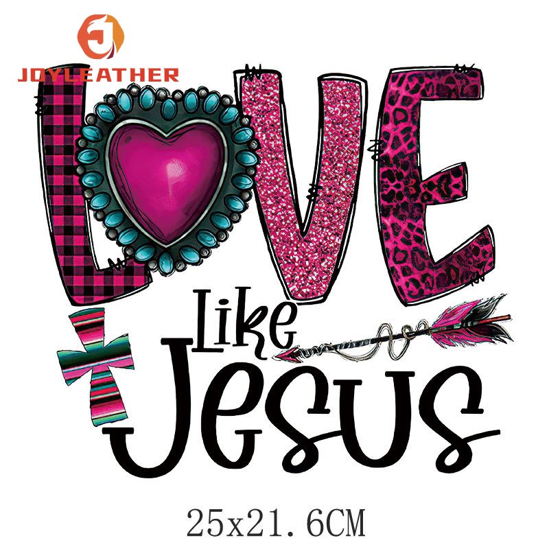 Colorful Letter LOVE Iron On Wholesale dtf Heat Transfer Valentine's Day Patch