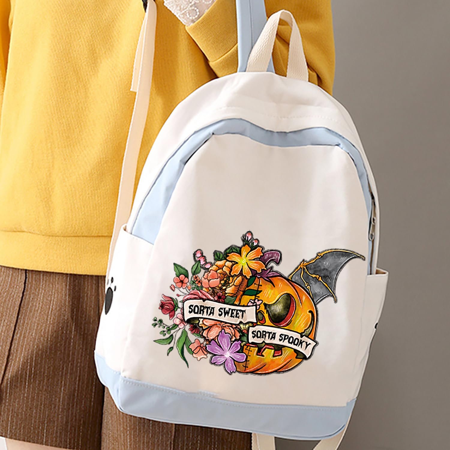 Halloween Iron on Patches for Clothing Horror Pumpkin Skull Spider Web Heat Transfer Vinyl Stickers for T-Shirts Pillow Bags