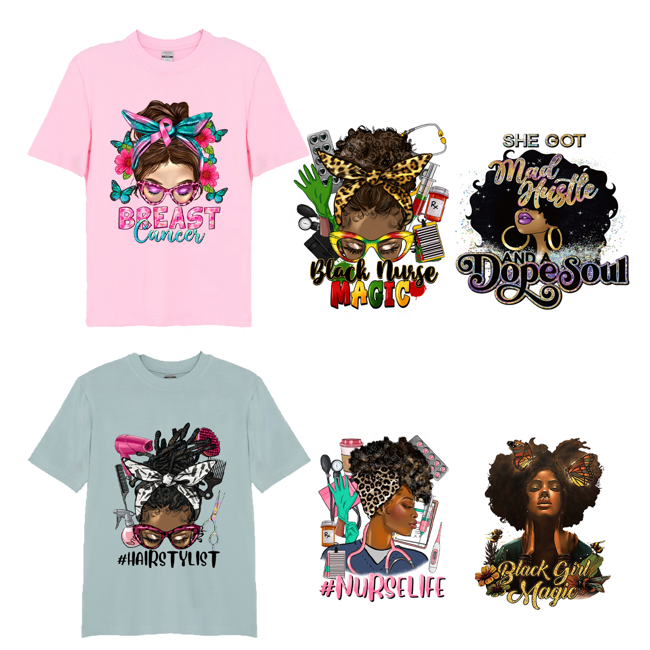 Factory custom wholesale multiple heat transfer vinyl stickers dtf designs dtf powder for t shirt heat transfer printing