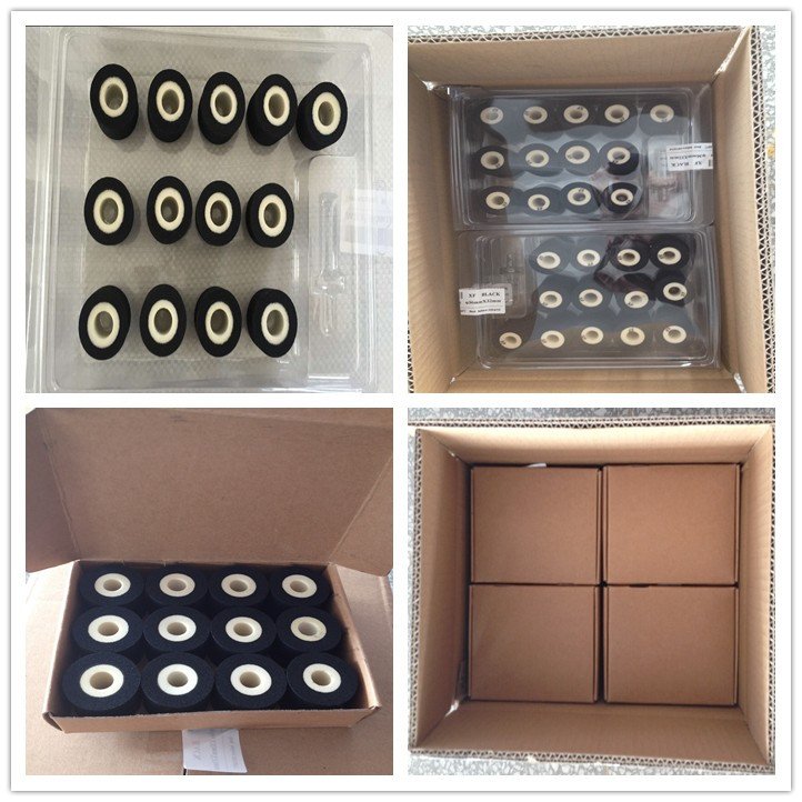 XJ 36mm*12mm Date Number Print Plastisol Ink Thermal Transfer Printing Black Solid Hot Ink Roller