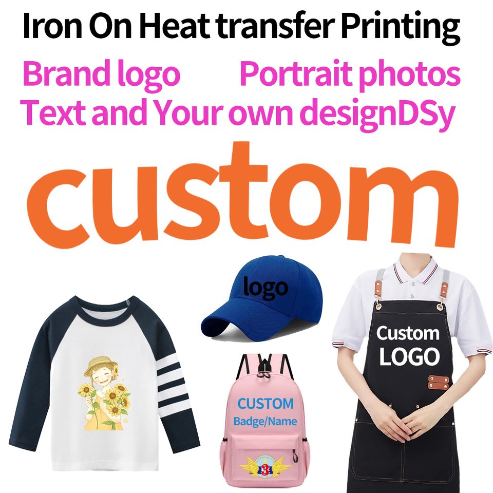 screen print transfers wholesale Halloween design clothing label dtf printed wash care clothing label for garment