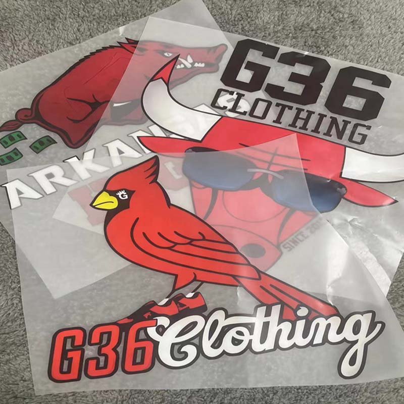 wholesale waterproof dtf transfers designs Iron On Sticker custom Transfer Printing Logo heat Transfer Designs For T-shirts