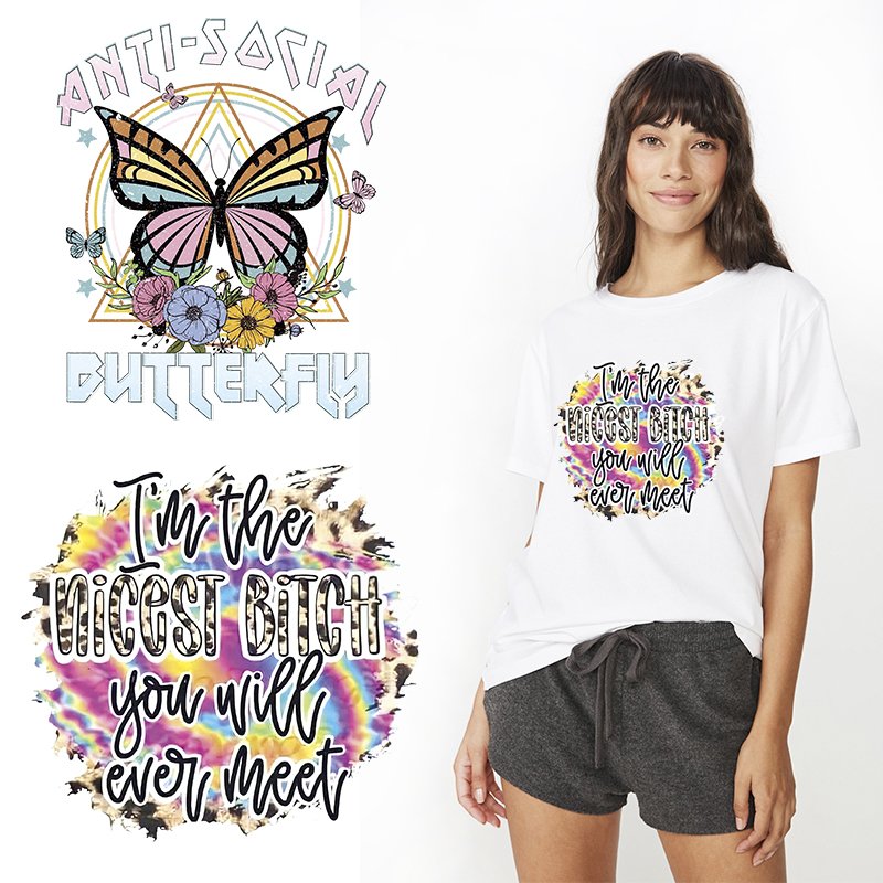 Summer Holiday Designs Custom screen transfers Iron On Decals Transfer Sticker Pattern Logo Plastisol Heat Transfers For T shirt