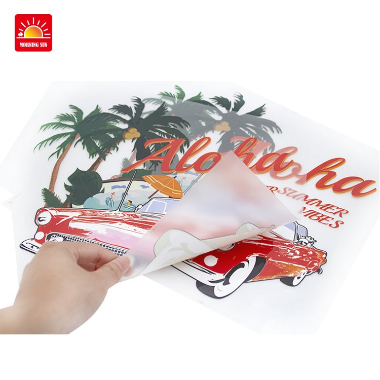 Summer Holiday Designs Custom screen transfers Iron On Decals Transfer Sticker Pattern Logo Plastisol Heat Transfers For T shirt