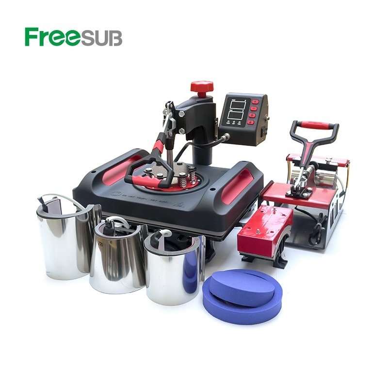 FreeSUB 8 in 1 Sublimation Machine Mug TShirt Printing Machine T-Shirt Heat Press Machines for t shirt P8001-8