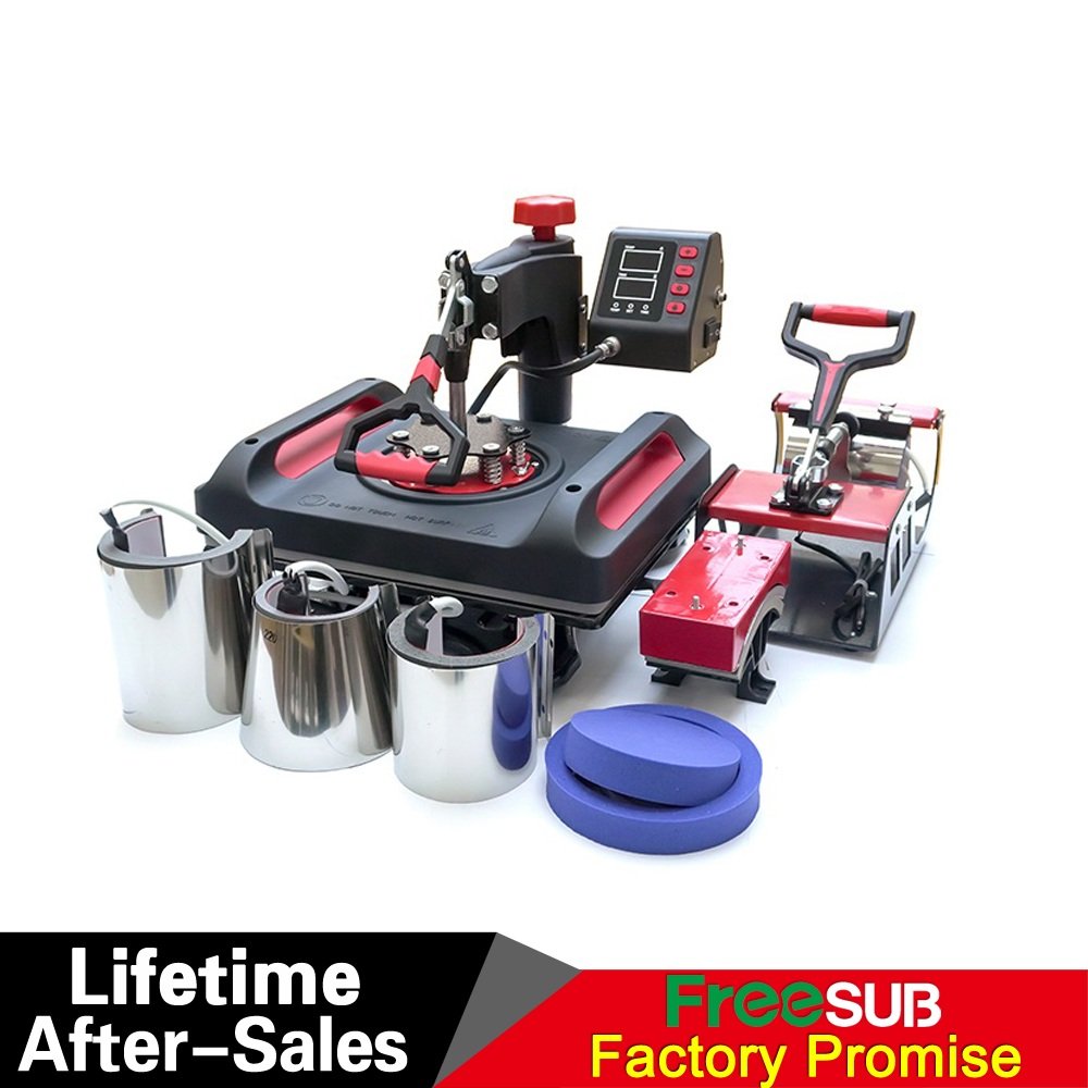FreeSUB 8 in 1 Sublimation Machine Mug TShirt Printing Machine T-Shirt Heat Press Machines for t shirt P8001-8