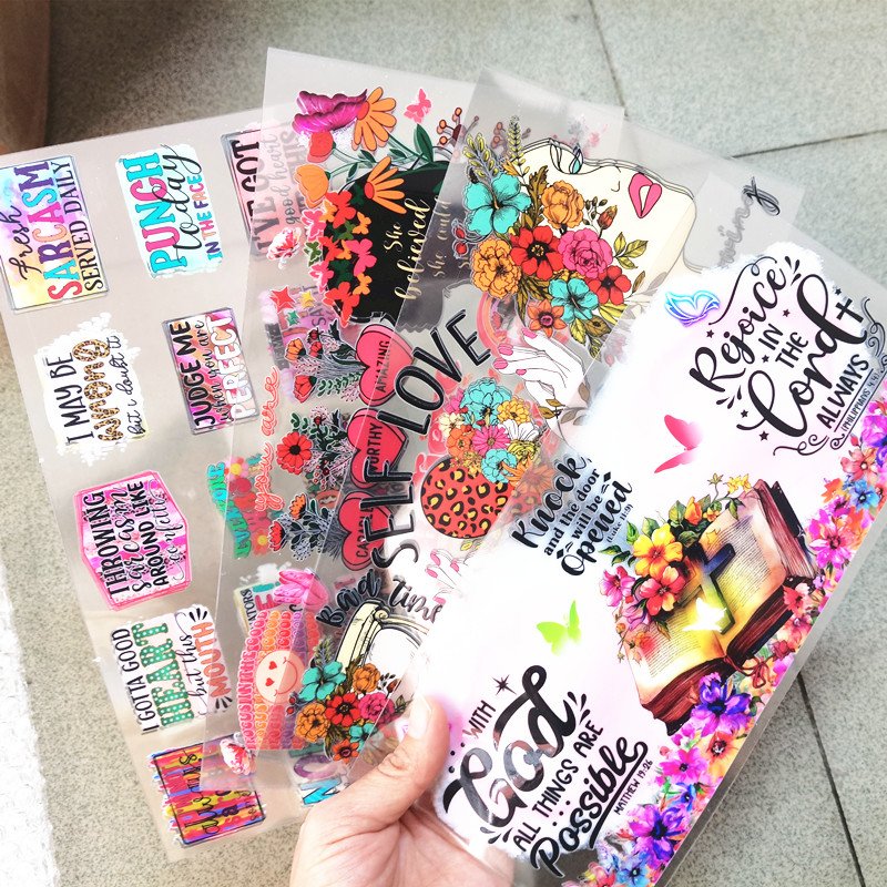 custom wholesale waterproof print transfer dtf transfers cute designs ready to press uv dtf cup wraps transfers for cup