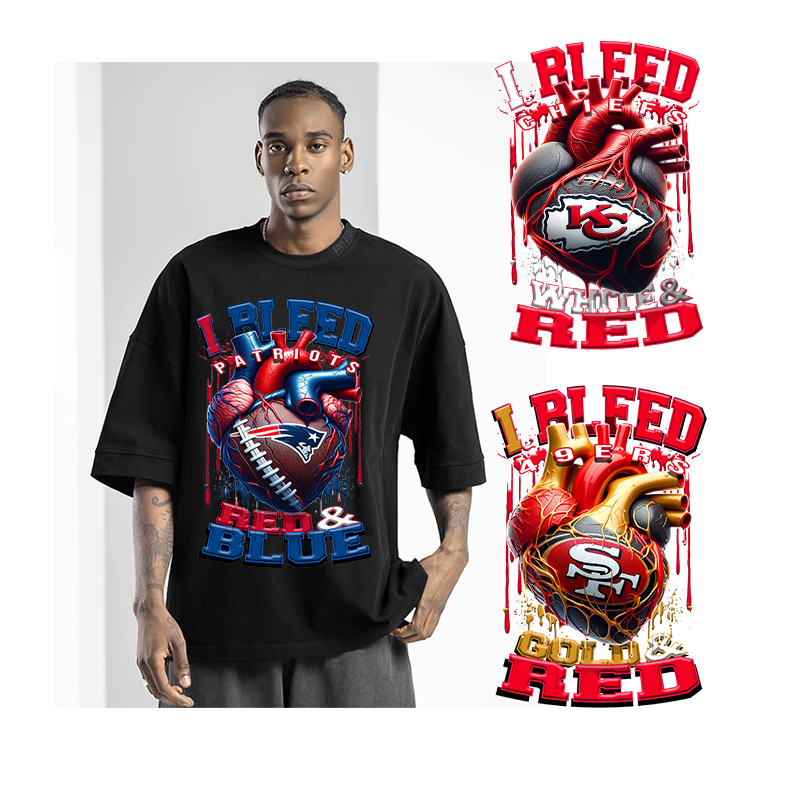 On T-shirt Various Types Vinyl Sticker Transfer Sticker Print Factory Custom Washable Iron Garment Rubber Heat Transfer Printing