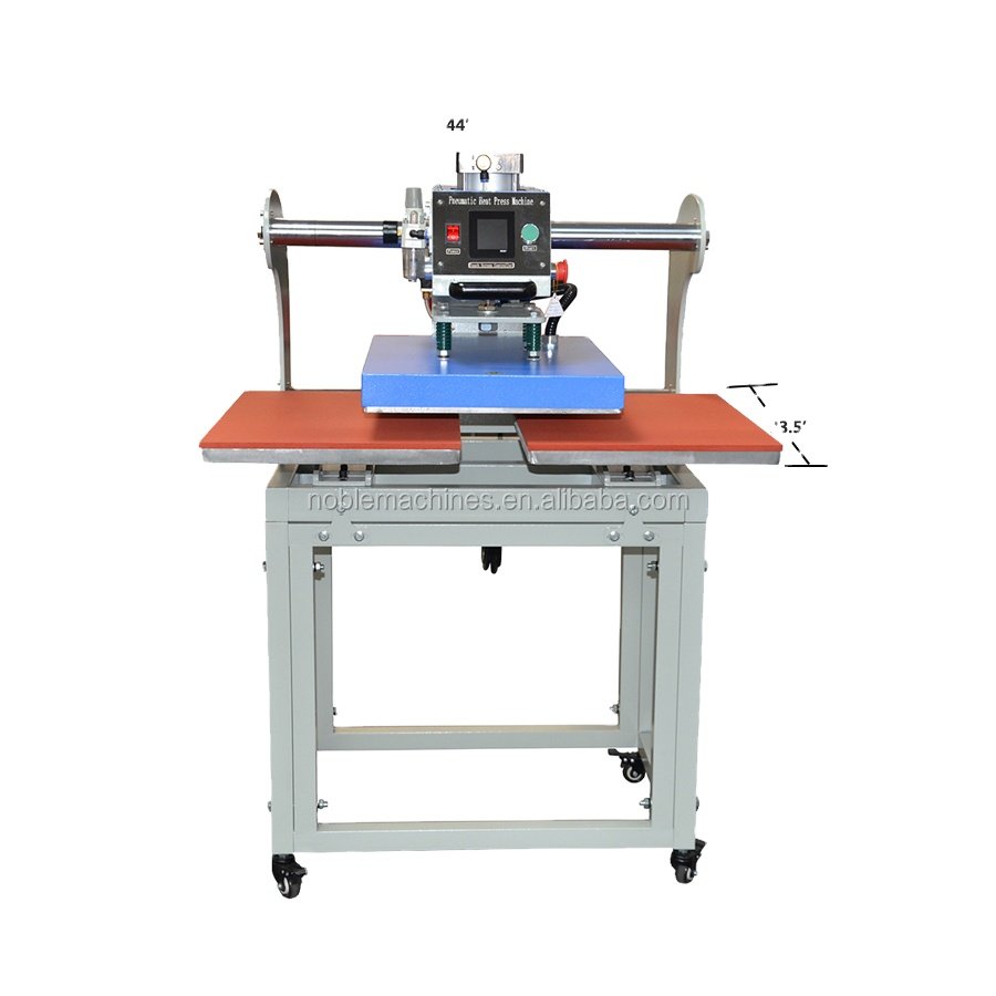 Factory Heating Plate Movable Double Station Hydraulic Heat Press Machine for T shirt leather 38*38