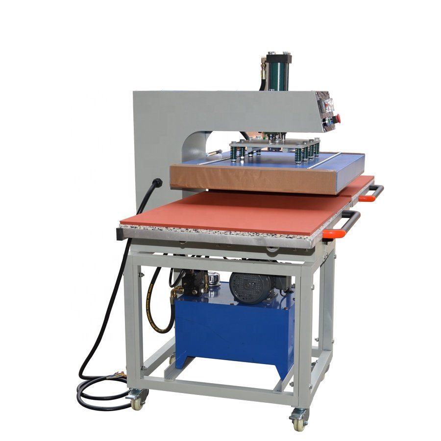 Factory Heating Plate Movable Double Station Hydraulic Heat Press Machine for T shirt leather 38*38