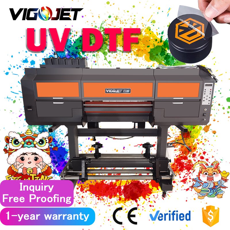 China made printing gold foil and 600mm UV DTF Printer crystal label printing machine wholesale