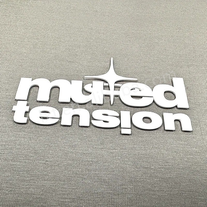 Printing Garment Label Letter Labels 3d Silicone Apparel Print High Quality Custom Silicon Heat Transfer Rubber Silicone Logo