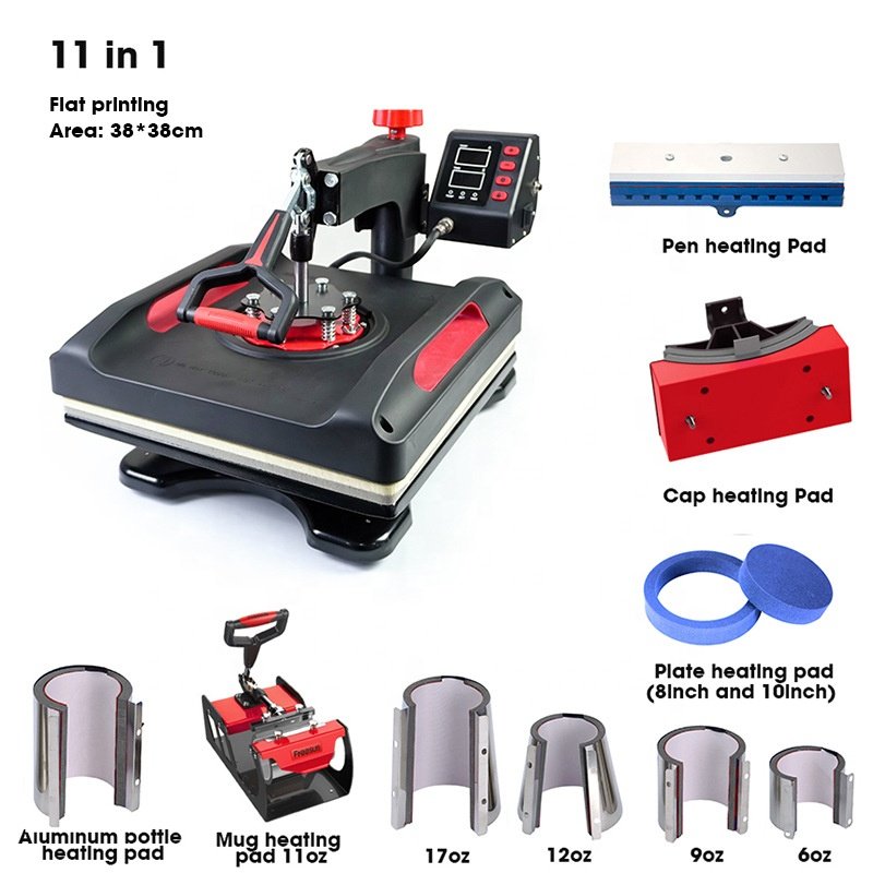 Combo Heat Transfer Sublimation Printing Machine Manufacturer Thermal Transfer Iron New 8 in 1 Provided Restaurant Plates