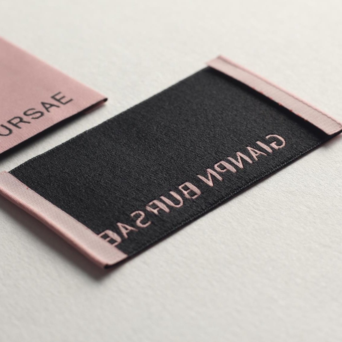 Customized satin woven label brand logo 3D silicone heat transfer printing luxury cotton label for clothing accessories