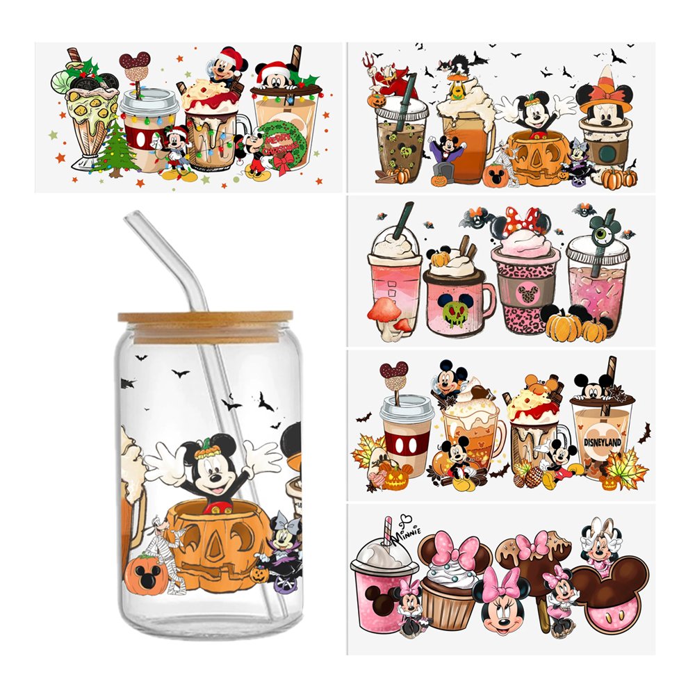 Custom UV Heat Transfer Printed Sticker Waterproof for Tumblers and Mugs Made from PET