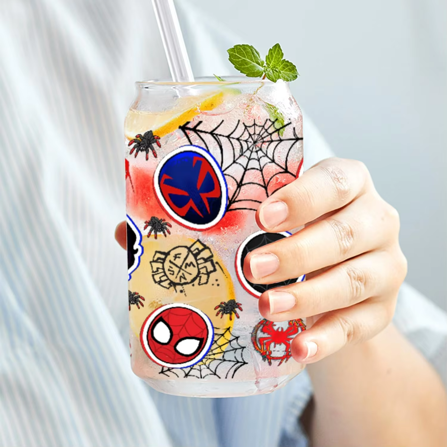 UV DTF Cup Wrap Transfer Custom Water Transfer Printing Tumblers Mugs Bottles Bags Soft Waterproof Cartoon Design Washable PET