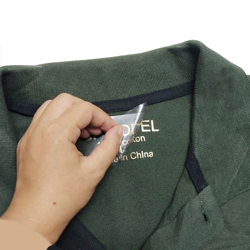 custom logo print heat transfer satin garment tag woven clothing neck label