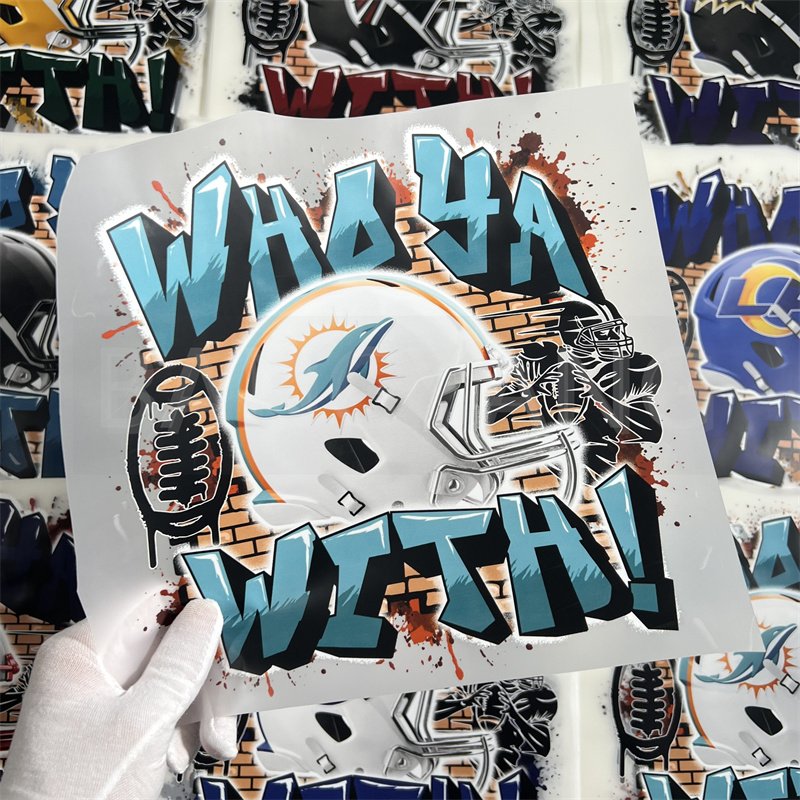 Manufacturer NFL's latest design Custom DTF Transfers Printing Screen Heat Transfer vinyl Heat Iron on Stickers For Tshirts