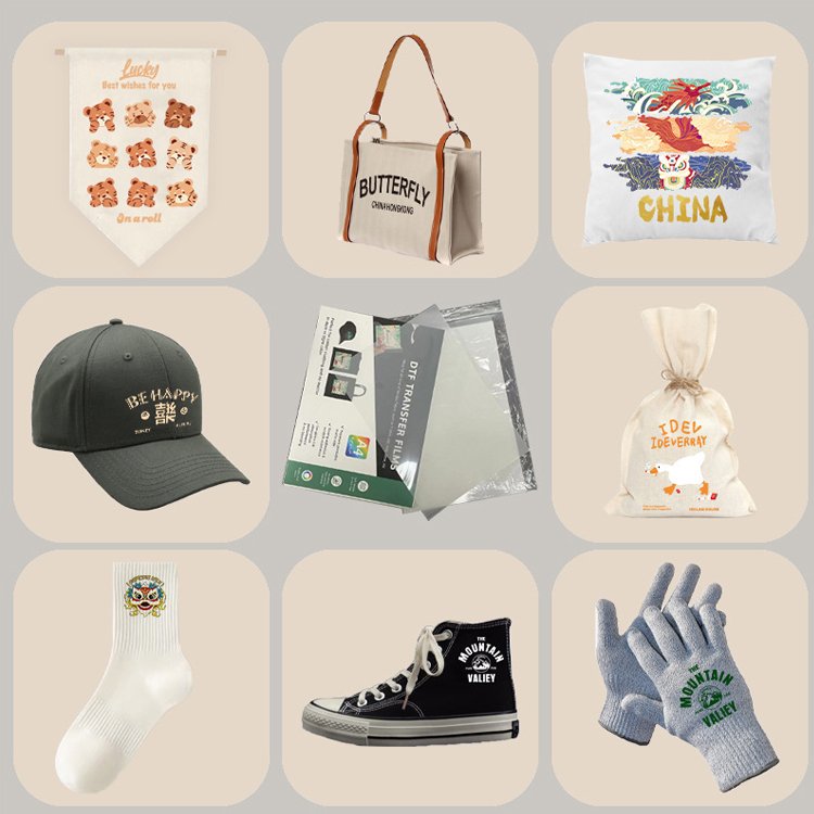 Heat Transfer Ready to Press Sublimation Transfer Printing Stickers for T-shirts Wholesale Custom DTF Printing Garment 10PCS