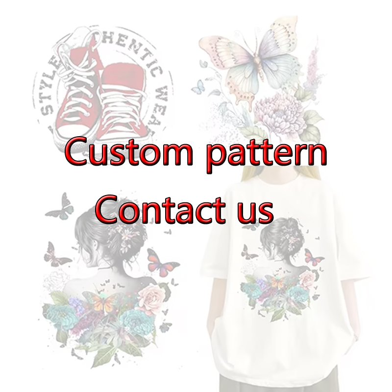Heat Transfer Ready to Press Sublimation Transfer Printing Stickers for T-shirts Wholesale Custom DTF Printing Garment 10PCS