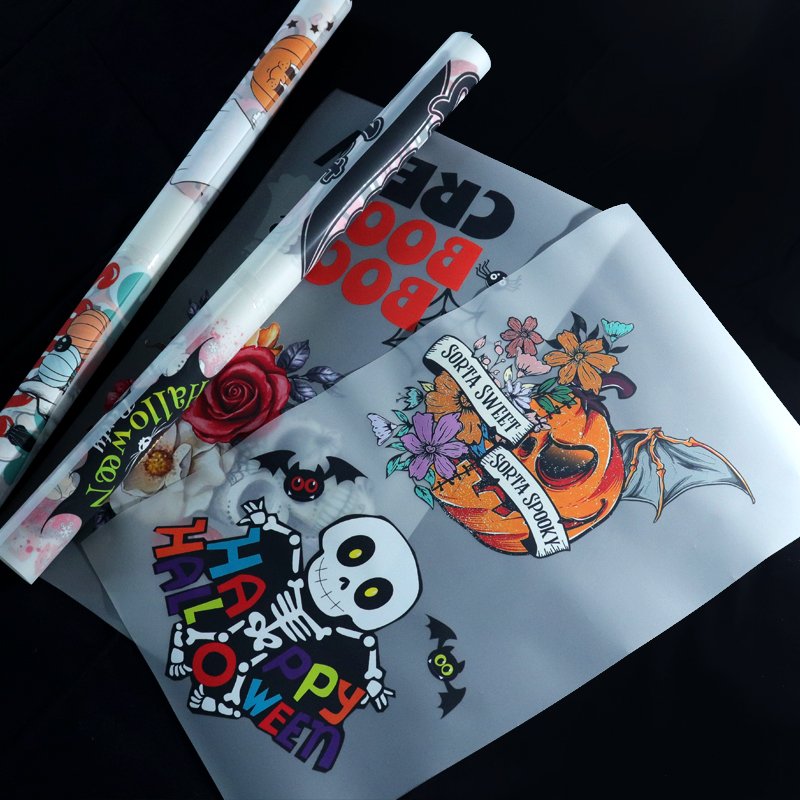 Halloween Screen Print Transfers Custom Design T-shirts Hoodies with Heat Ready to Press Wholesale Plastic Transfers