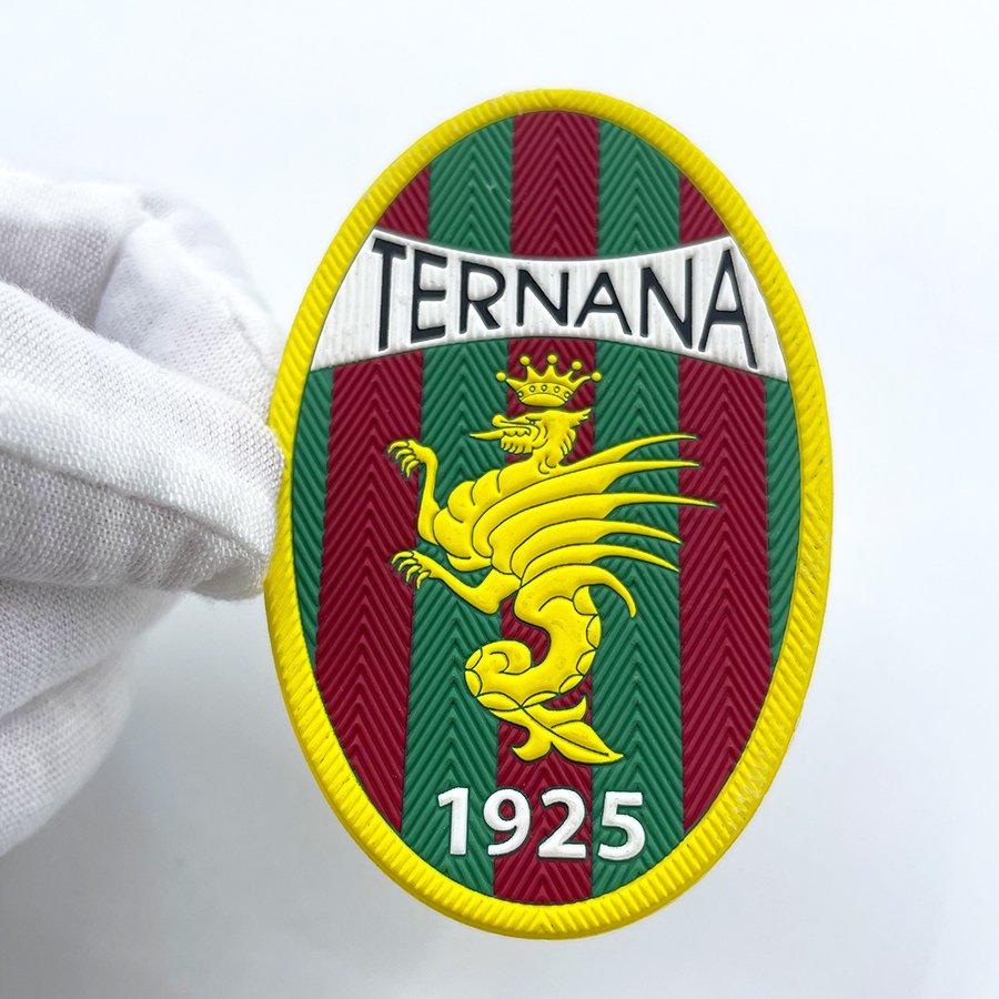 Club Logo Soccer Team Texture Embossing Tpu Patch High Density Custom 3d Logo Tpu Heat Transfer On Vinyl For Clothing Label