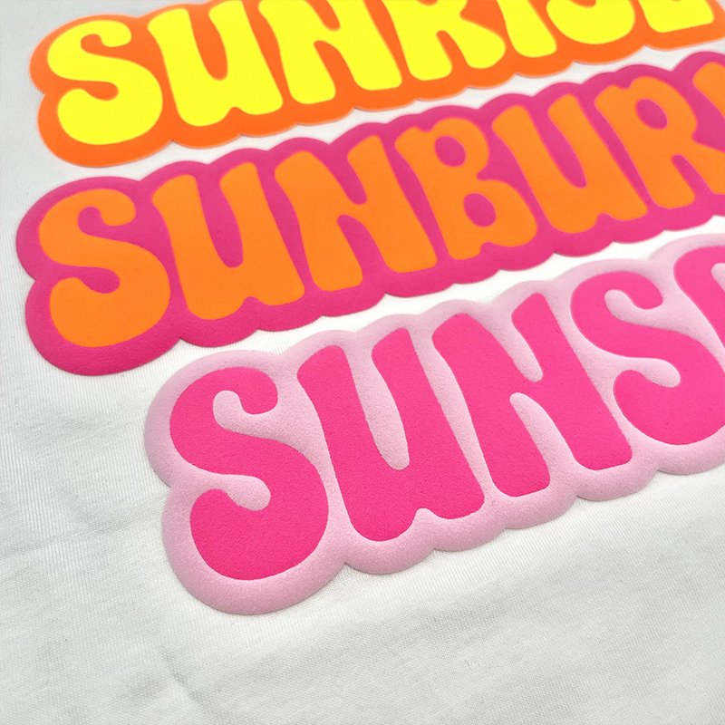 EYD Puff Vinyl Heat Transfer 3d Logo Custom DTF Rhinestone Hoodie Logo Heat Transfer Printing For T Shirt