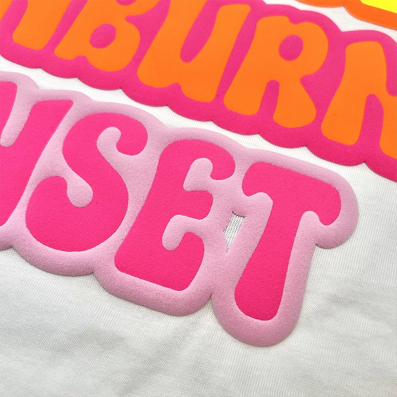 EYD Puff Vinyl Heat Transfer 3d Logo Custom DTF Rhinestone Hoodie Logo Heat Transfer Printing For T Shirt