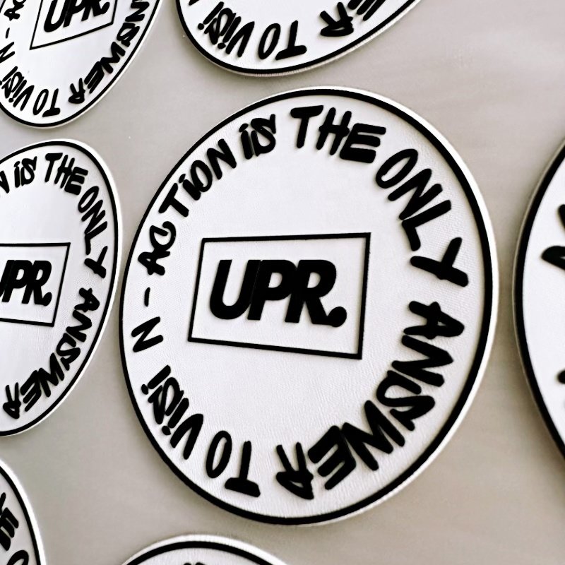 Customized recycled embossed stickers 3d rubber silicone heat transfer printing label dtf heat transfer patches for t-shirt