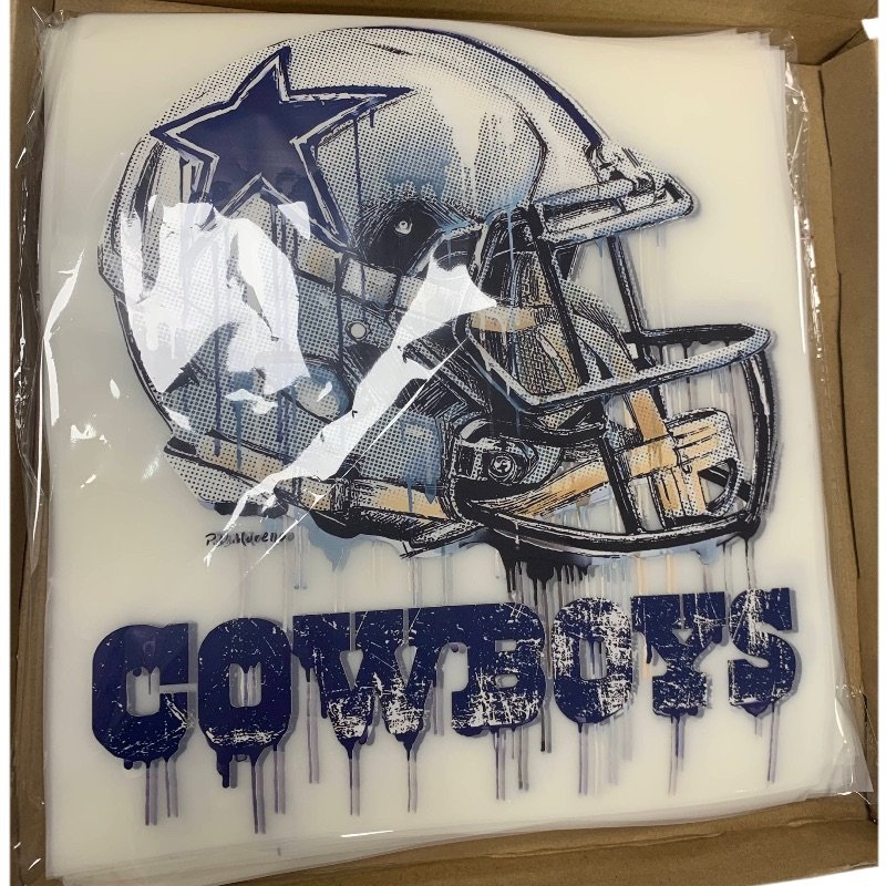 NFL heat transfer design Dtf catalog Ready To Press Designs Custom Logo Plastisol Heat Transfers Printing For T Shirt