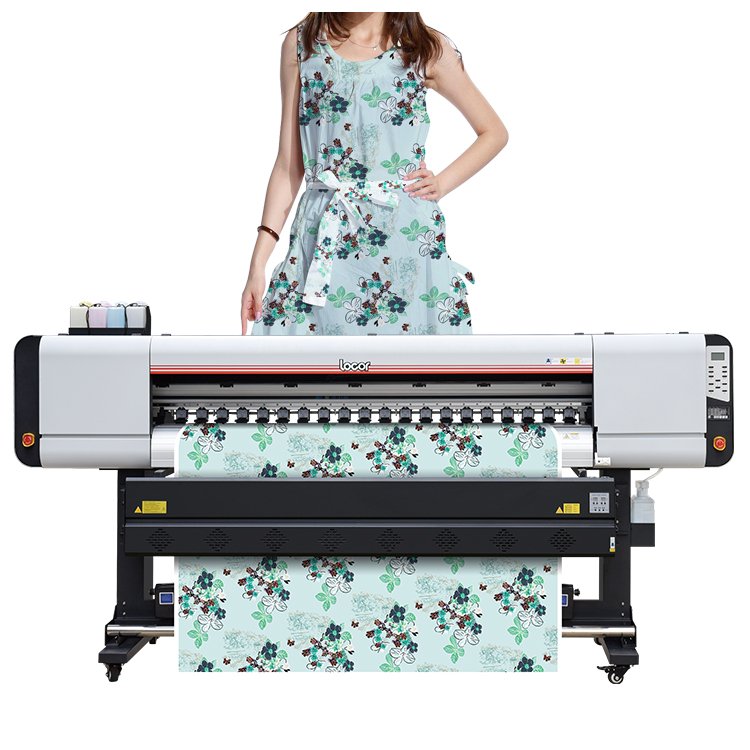 Locor 1.8m dye sublimation printer textile t shirt polyester transfer paper printing machine 3-4 pcs Ep son i3200 heads