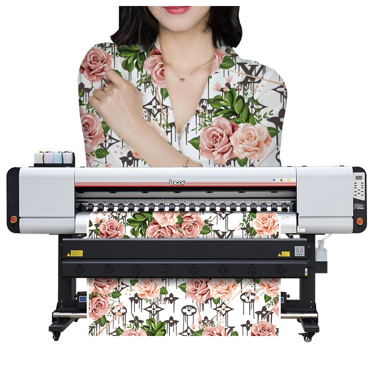 Locor 1.8m dye sublimation printer textile t shirt polyester transfer paper printing machine 3-4 pcs Ep son i3200 heads