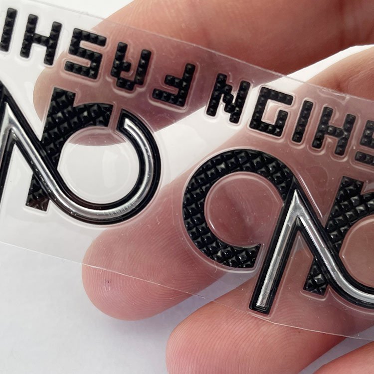 Screen Printing 3d Raised Effect Label Silicone Rubber Heat Transfer For Clothing